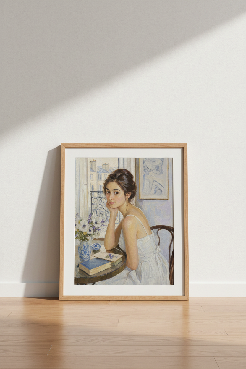 Romantic portrait | Soft pastels, Parisian vibe | Living room decor