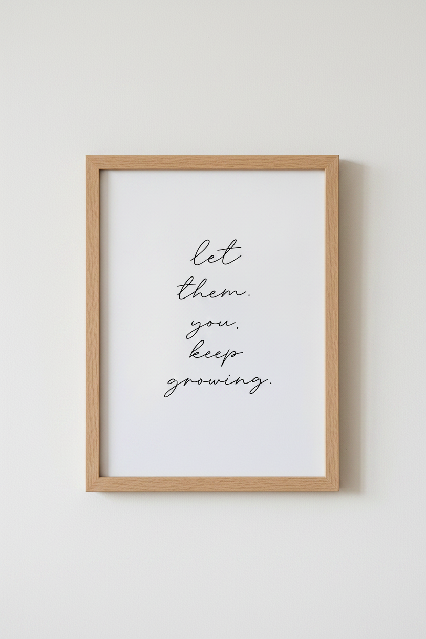Let Them Quote Wall Art Print | Home Office Decor | Minimalist Affirmation Poster