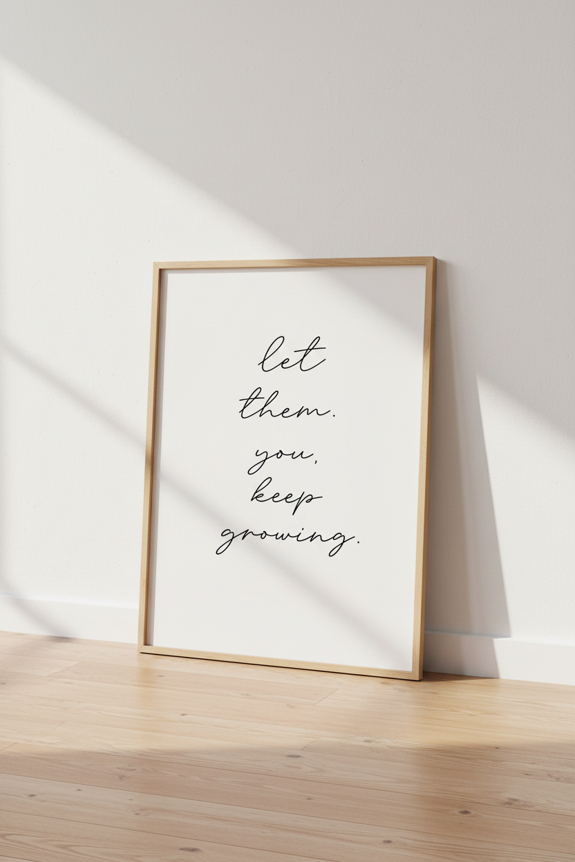 Let Them Quote Wall Art Print | Home Office Decor | Minimalist Affirmation Poster