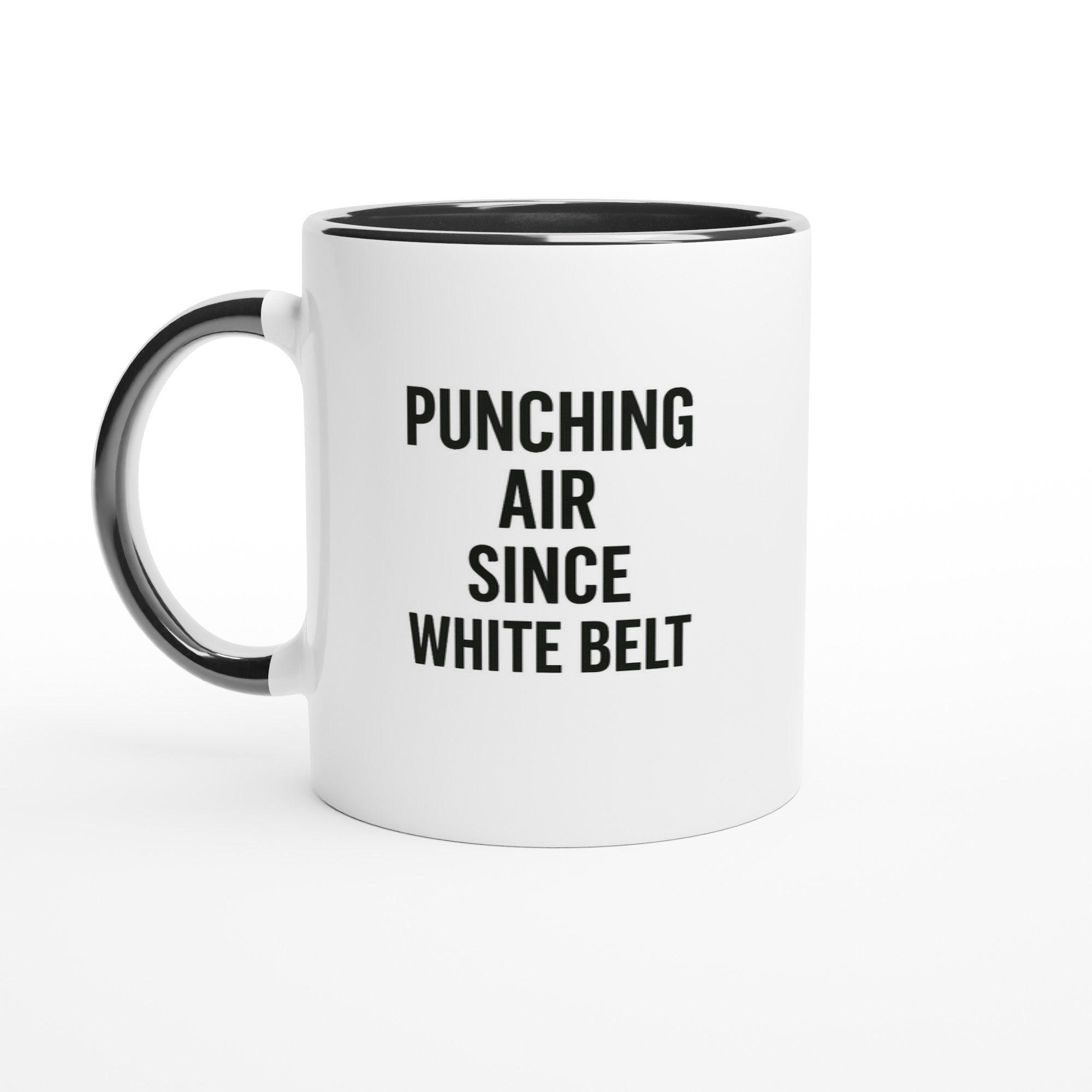Punching Air Since White Belt - Funny Karate Mug for Students & Sensei Gift Ceramic Black