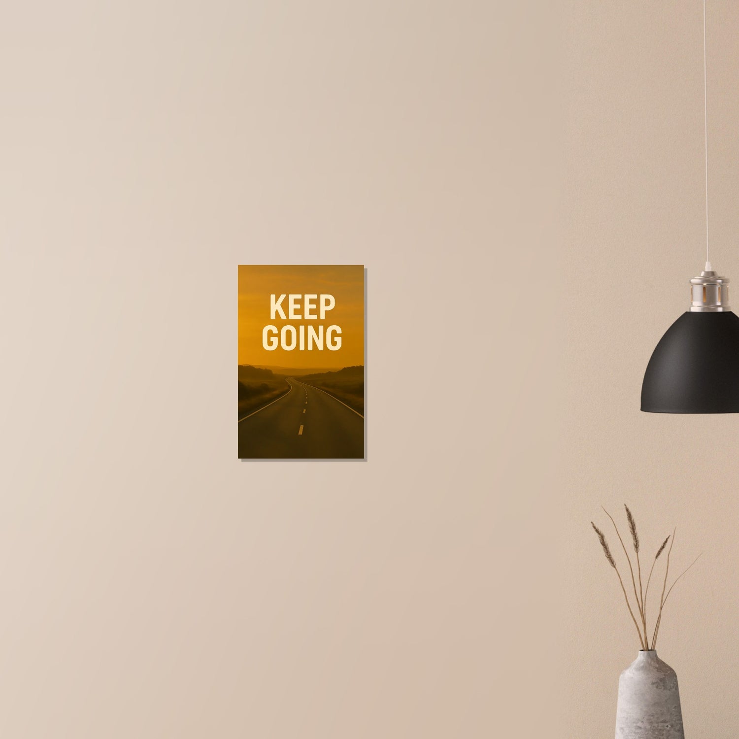 Keep Going Motivational Poster - Inspiring Wall Art - Positive Quotes Decor - Art Print 28x43 cm XL (11x17″)