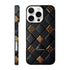 Personalized iPhone 16 and 15 Pro Max Cover,Luxury Checkers Pattern Tough Case,Custom Design,iPhone 16,15,14,13,12,11 iPhone 16 Pro Max