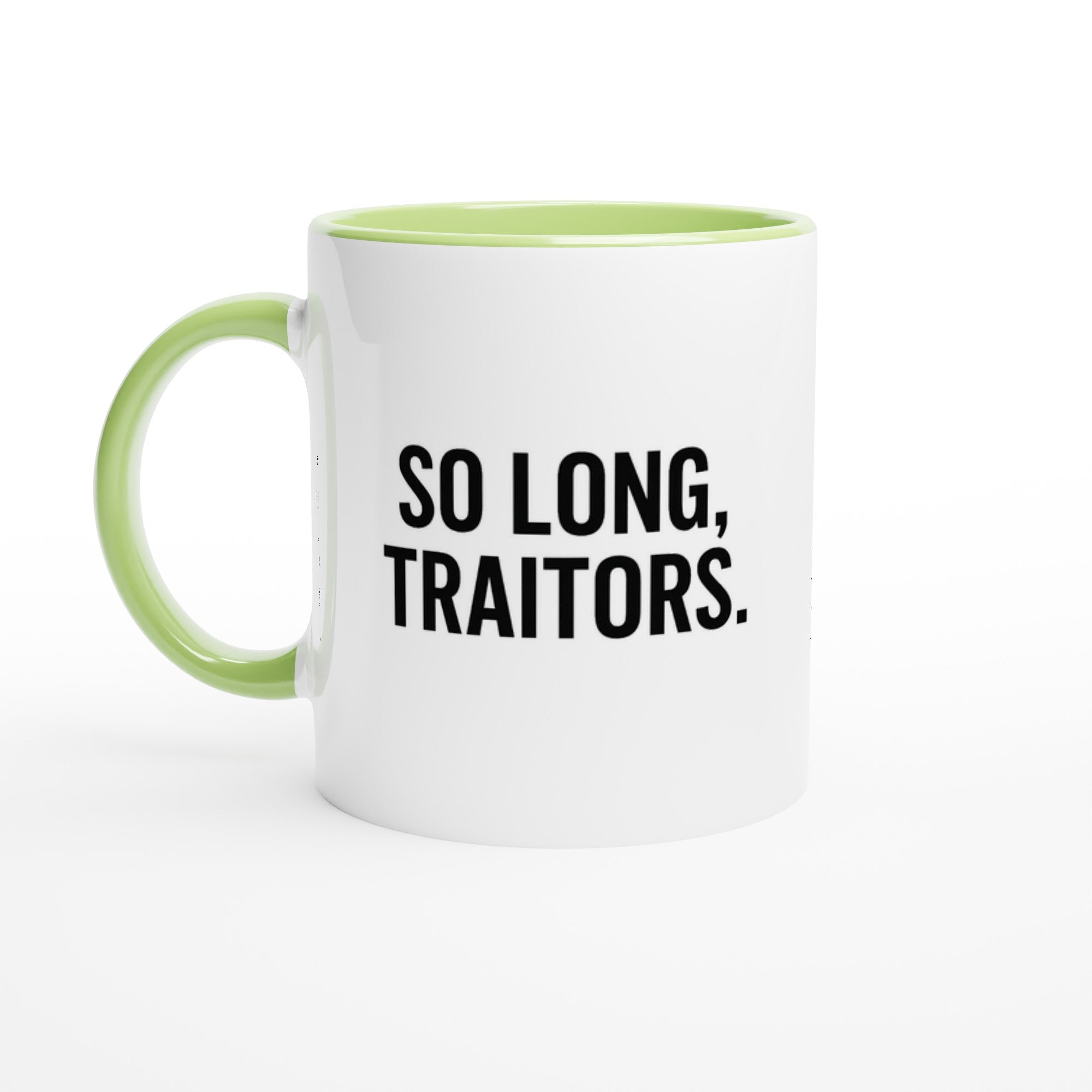 So Long, Traitors Mug - Funny Employee Leaving Gift - Ceramic Coffee Cup Ceramic Green