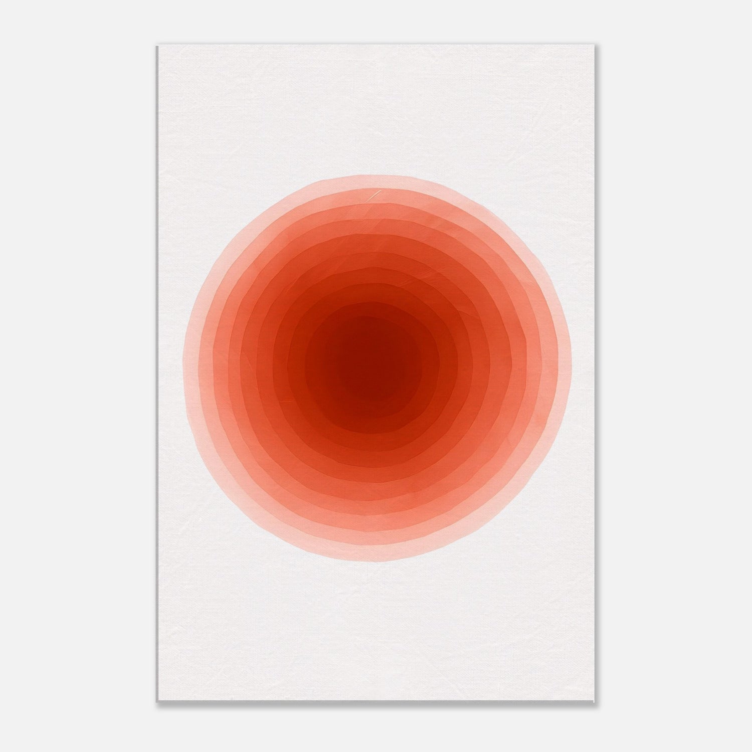 Crimson Pulse – Abstract Red Watercolor Circle Print - Slim Canvas - Wall Art 60x90 cm 24x36″