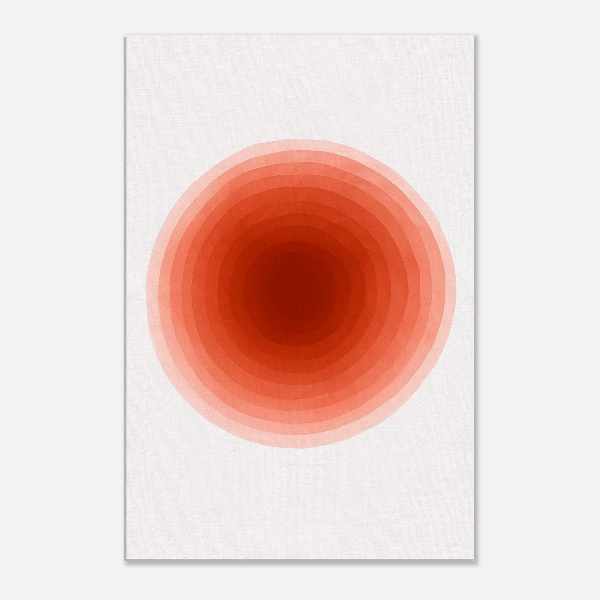 Crimson Pulse – Abstract Red Watercolor Circle Print - Slim Canvas - Wall Art 60x90 cm 24x36″