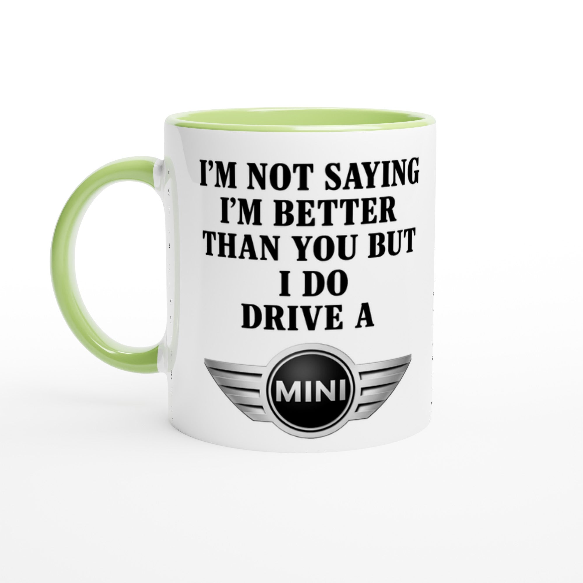 Mini Driver Mug - Funny 11oz Coffee Cup Gift for Car Enthusiasts Ceramic Green