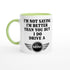 Mini Driver Mug - Funny 11oz Coffee Cup Gift for Car Enthusiasts Ceramic Green