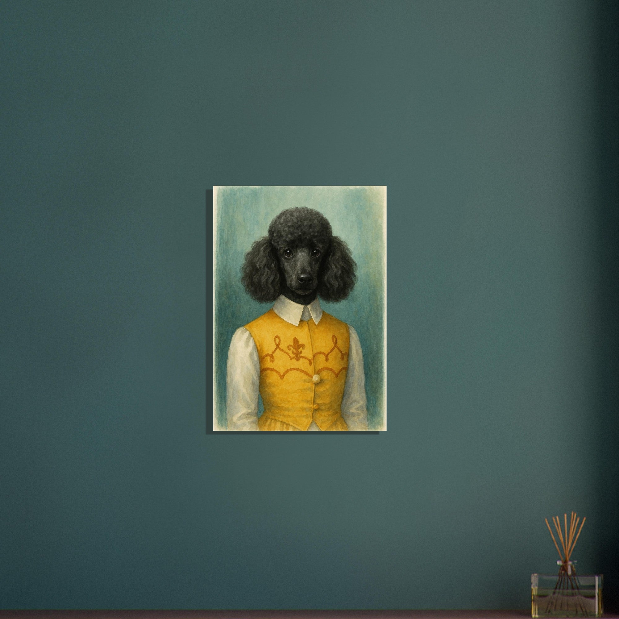 Noble Nuzzles – Elegant Poodle Portrait Poster (A3 Size | Vertical | Textured Art Print | Wall Art) A2 (42 x 59.4 cm)