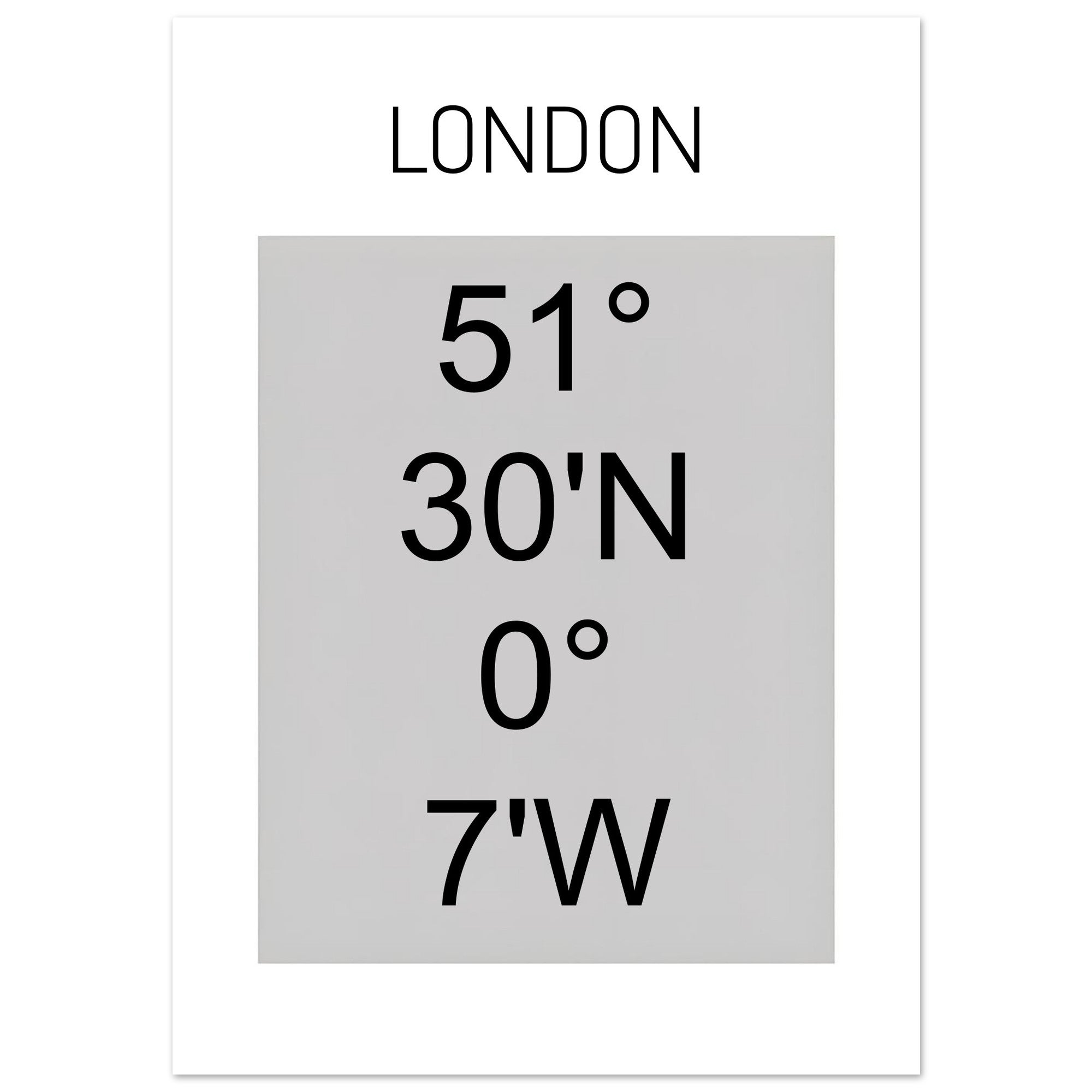 Sheffield Coordinates Poster Print | Minimalist Unframed Wall Art Decor A3 A4 A5 A3 (29.7 x 42 cm)
