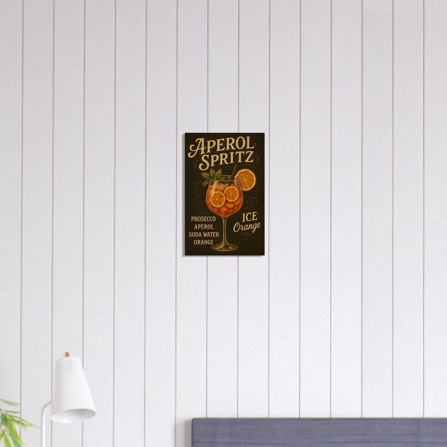 Aperol Spritz Poster - Stylish Art Print for Home Bar Decor - Perfect Gift for Cocktail Lovers 28x43 cm XL (11x17″)