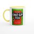 Chat GP Tea Mug - Humorous 11oz Coffee Cup for Tea Lovers & ChatGPT AI Fans Ceramic Yellow