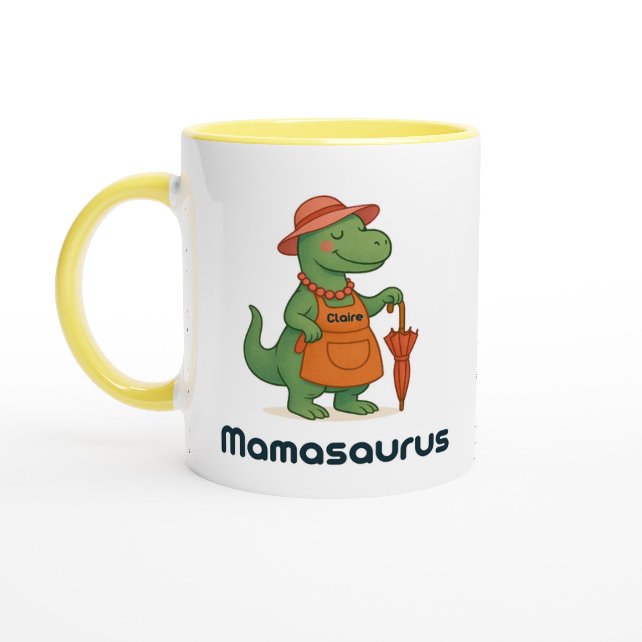 Mamasaurus Mug - Cute Dinosaur Coffee Cup - Perfect Gift for Moms