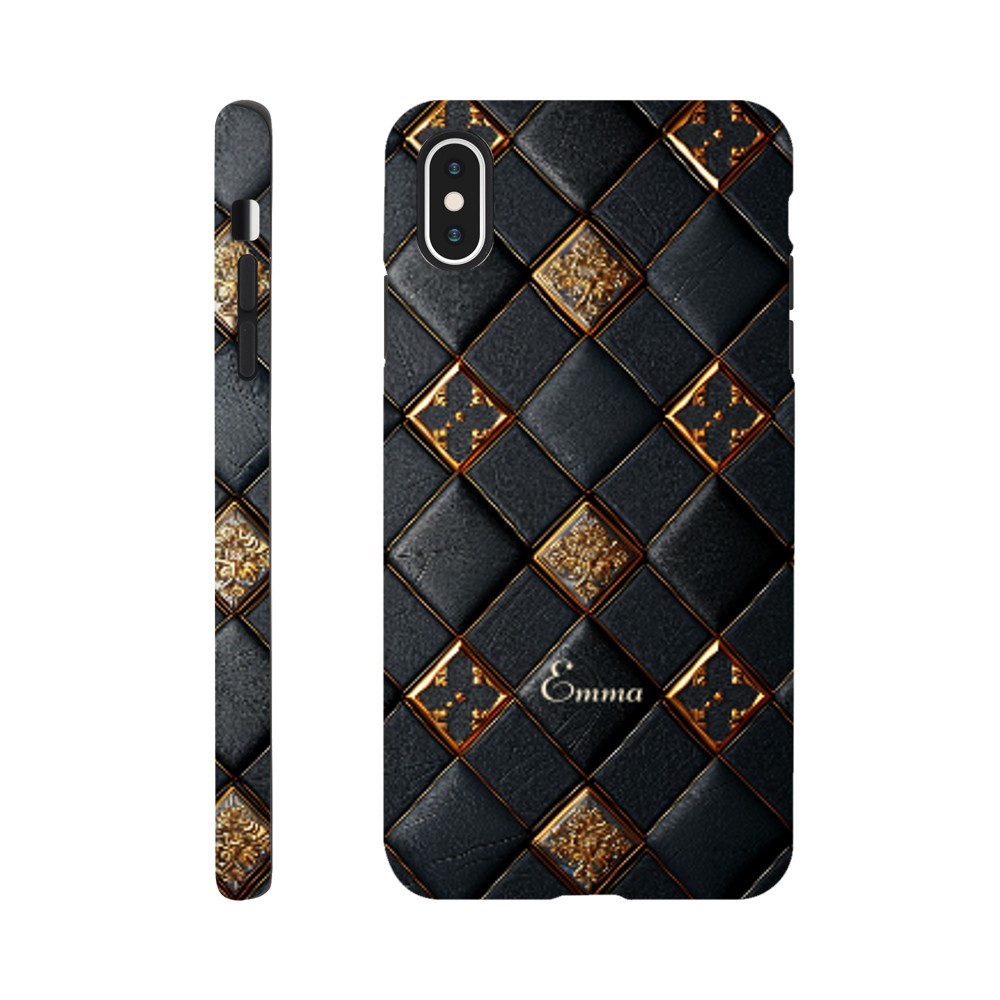 Personalized iPhone 16 and 15 Pro Max Cover,Luxury Checkers Pattern Tough Case,Custom Design,iPhone 16,15,14,13,12,11 iPhone XS Max
