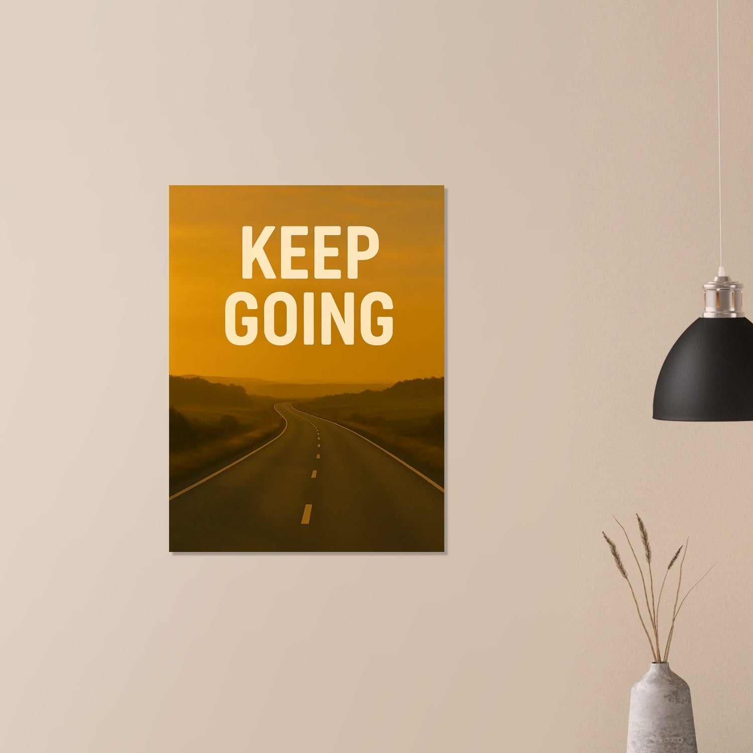 Keep Going Motivational Poster - Inspiring Wall Art - Positive Quotes Decor - Art Print 60x80 cm 24x32″