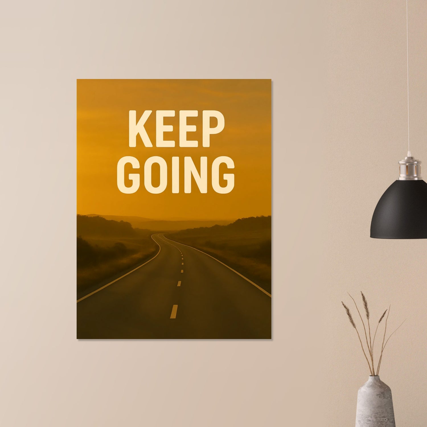 Keep Going Motivational Poster - Inspiring Wall Art - Positive Quotes Decor - Art Print 75x100 cm 30x40″