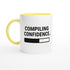 Compiling Confidence Mug - Fun Gift for Young Coders & Tech Wizards - Dishwasher Safe Ceramic 11oz Ceramic Yellow