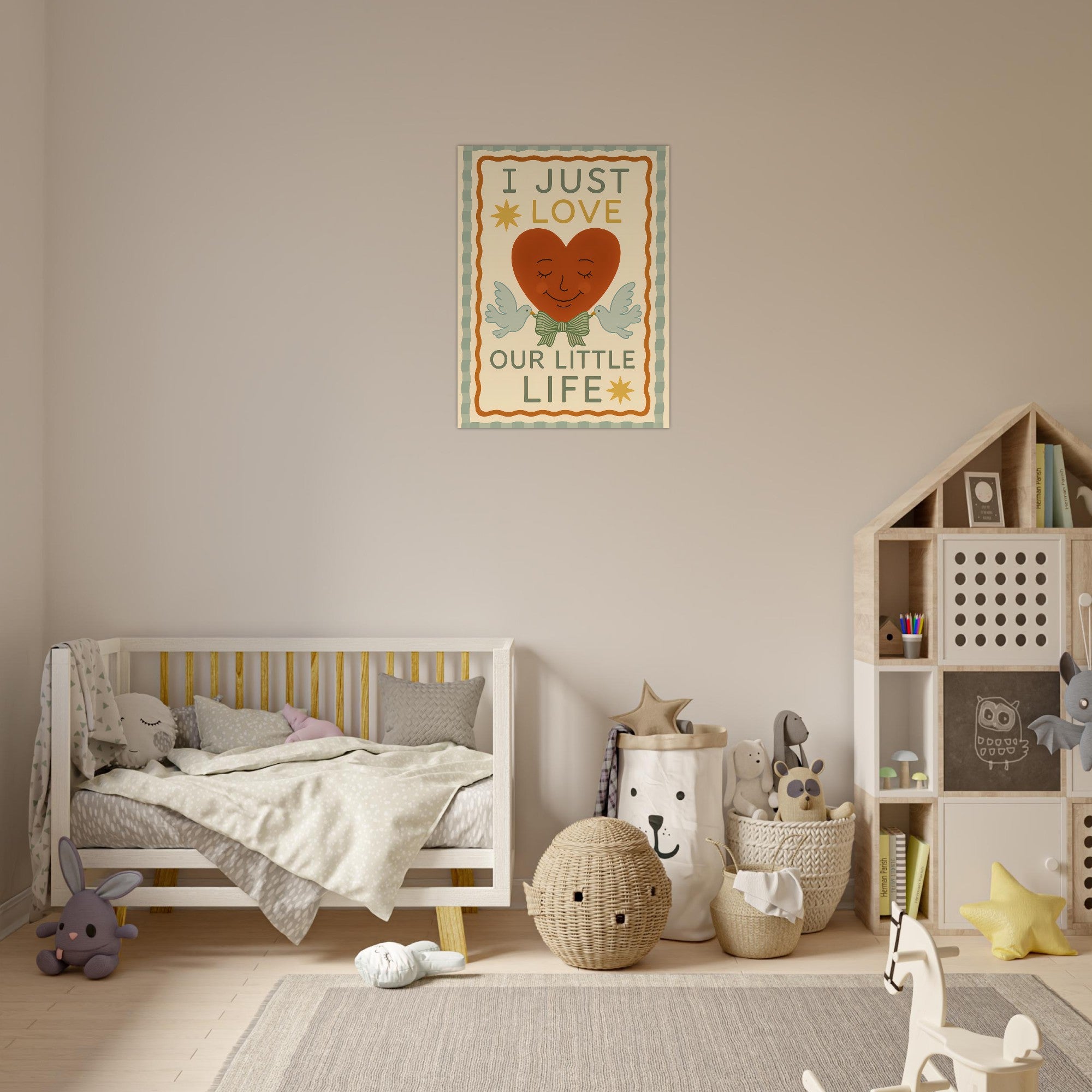 I Just Love Our Little Life Poster - Adorable Nursery Decor - Classic Matte Art Print - Unframed - Digital Download 60x80 cm 24x32″