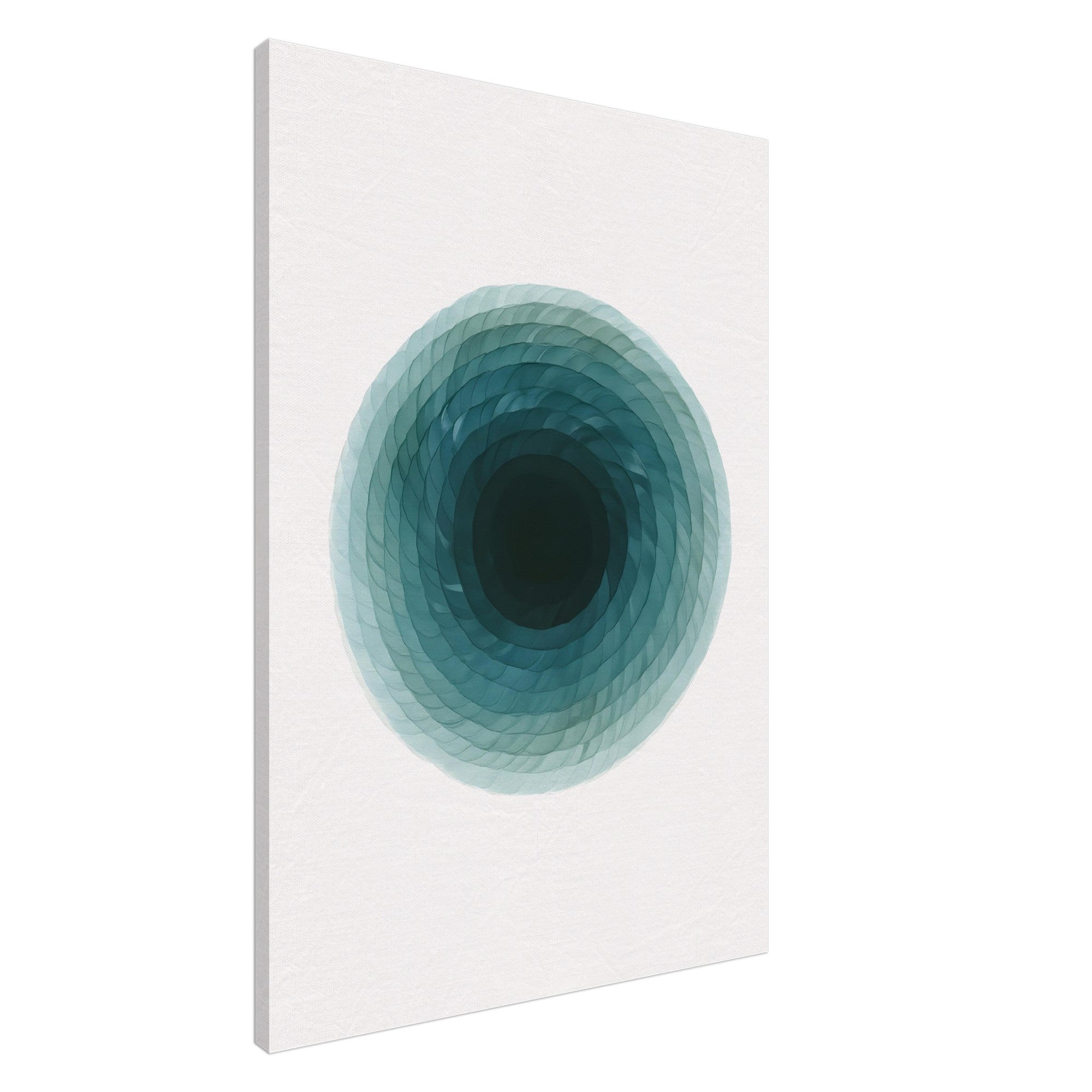 Deep Tranquility Canvas – Abstract Watercolor Spiral Art Print - Slim Canvas - Wall Art 70x100 cm 28x40″