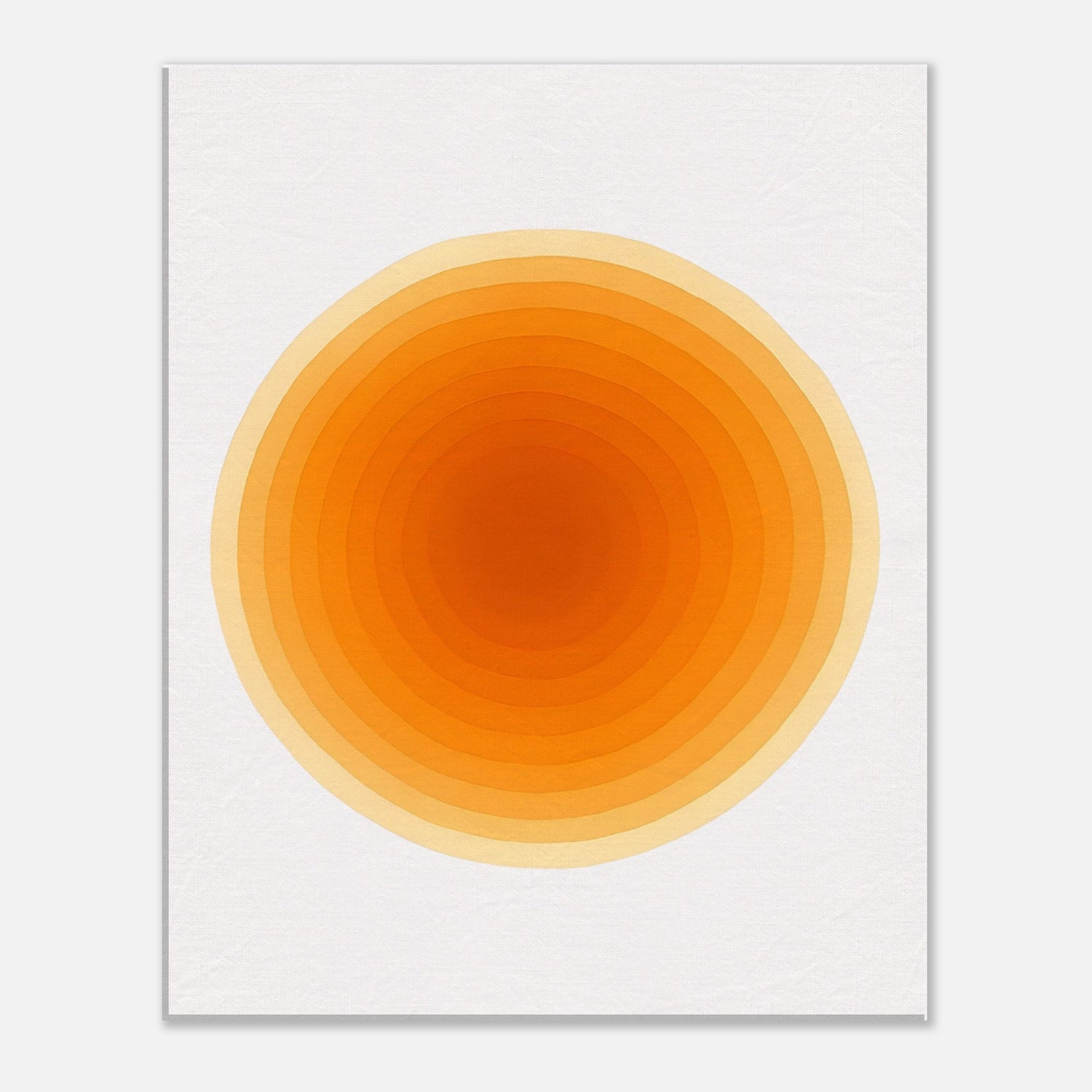Solar Bloom - Radiant Orange Canvas - Abstract Watercolor Spiral Art Print - Slim Canvas - Wall Art 40x50 cm 16x20″