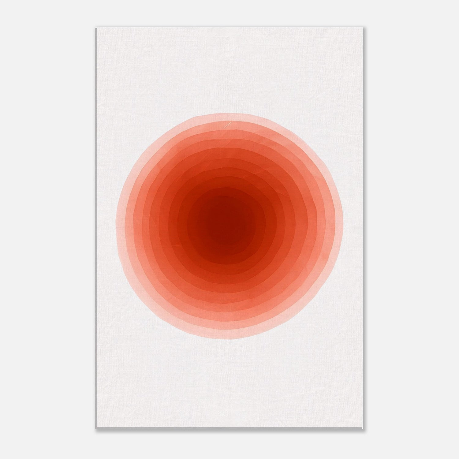 Crimson Pulse – Abstract Red Watercolor Circle Print - Slim Canvas - Wall Art 50x75 cm 20x30″