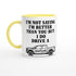 Funny Ford Raptor Mug - 11oz Bold Statement Coffee Cup Gift Ceramic Yellow