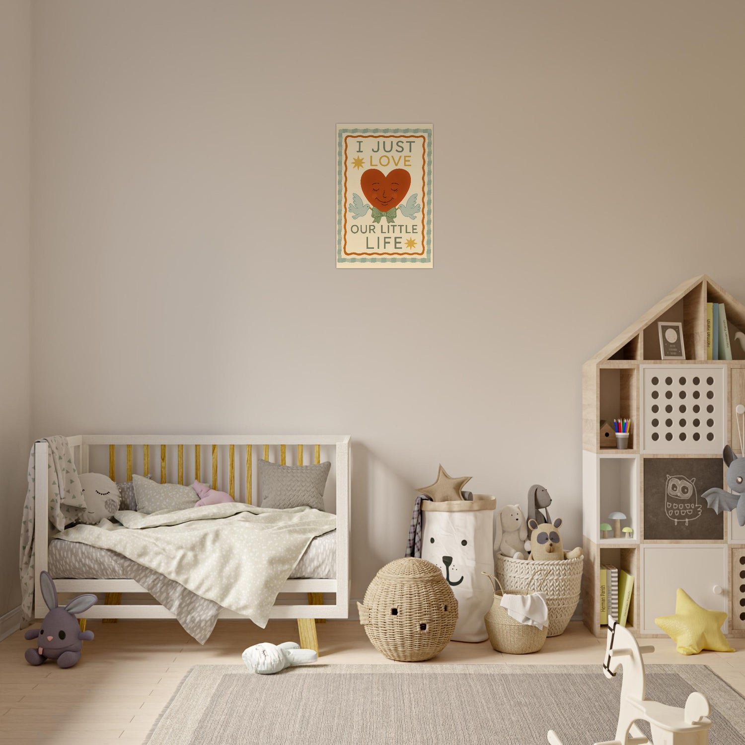 I Just Love Our Little Life Poster - Adorable Nursery Decor - Classic Matte Art Print - Unframed - Digital Download 40x60 cm 16x24″