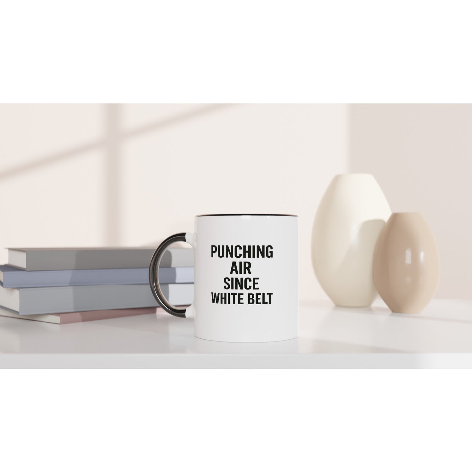 Punching Air Since White Belt - Funny Karate Mug for Students & Sensei Gift