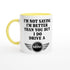 Mini Driver Mug - Funny 11oz Coffee Cup Gift for Car Enthusiasts Ceramic Yellow