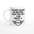 Funny Mini Mug - 11oz Car Driver Gift, Bold Statement Coffee Cup in multiple colors Ceramic White