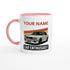 Personalized BMW Car Enthusiast Mug - Custom Name Coffee Cup - Perfect Gift for Car Lovers Ceramic Pink