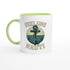 Feeling Nauti Mug - Ceramic Coffee Cup for Sailors & Sea Lovers - Nautical Gift Ceramic Green