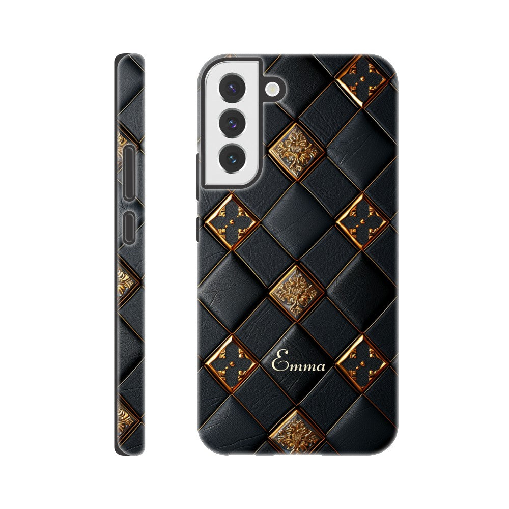 Luxury Checkers Pattern Phone Case for Samsung Galaxy S23, S22 Ultra, S21, S20, Custom Design Galaxy S22 Plus