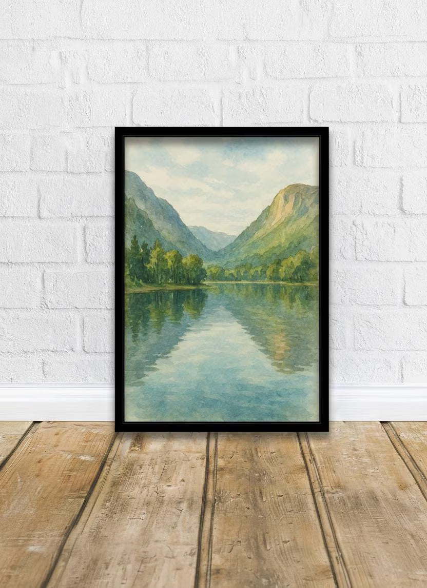 Buttermere Valley Watercolour – Lake District Art Print