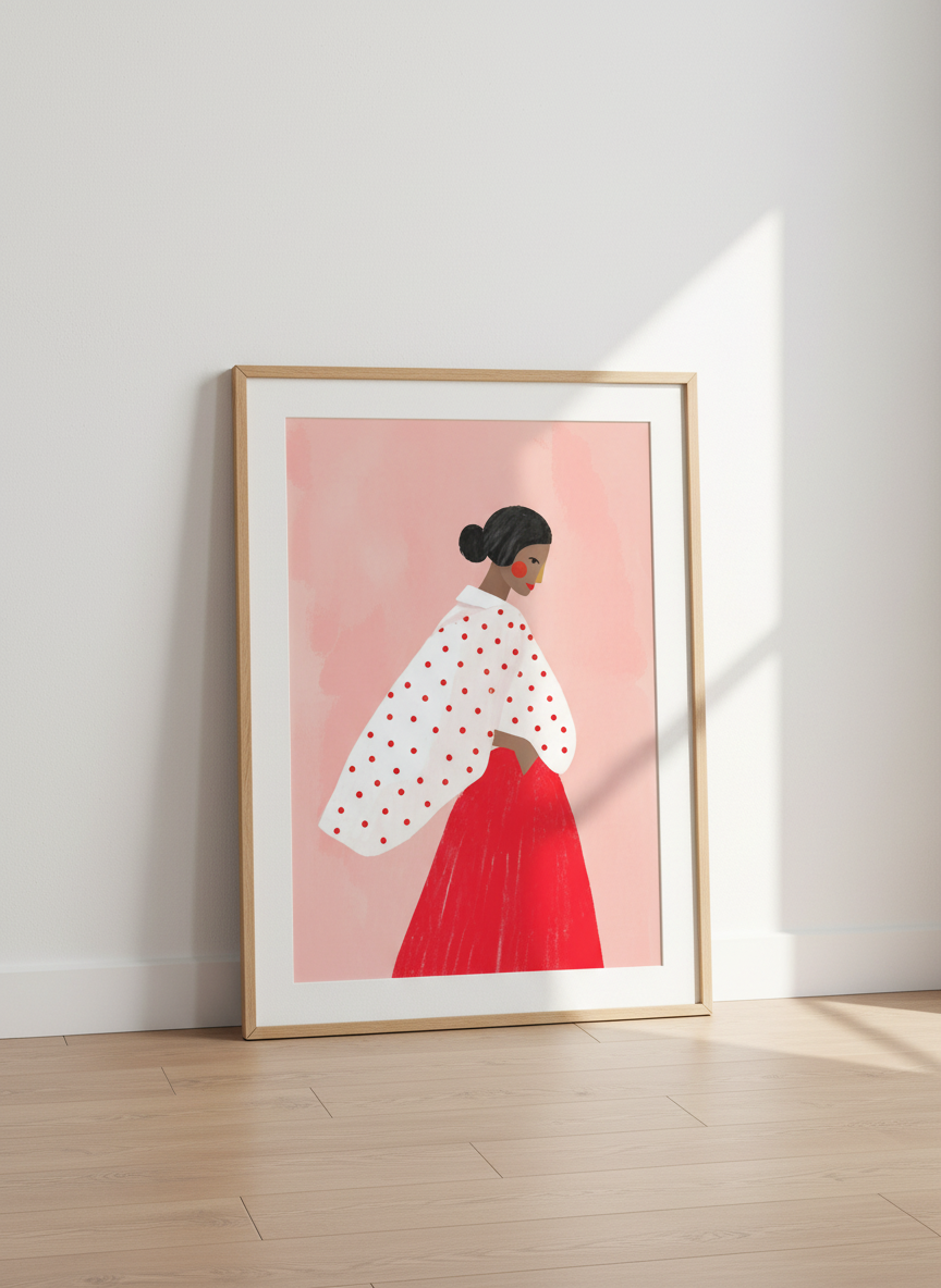 Minimalist Fashion Woman Wall Art Print | Modern Bedroom Decor | Bohemian Abstract Poster | Digital Download Available