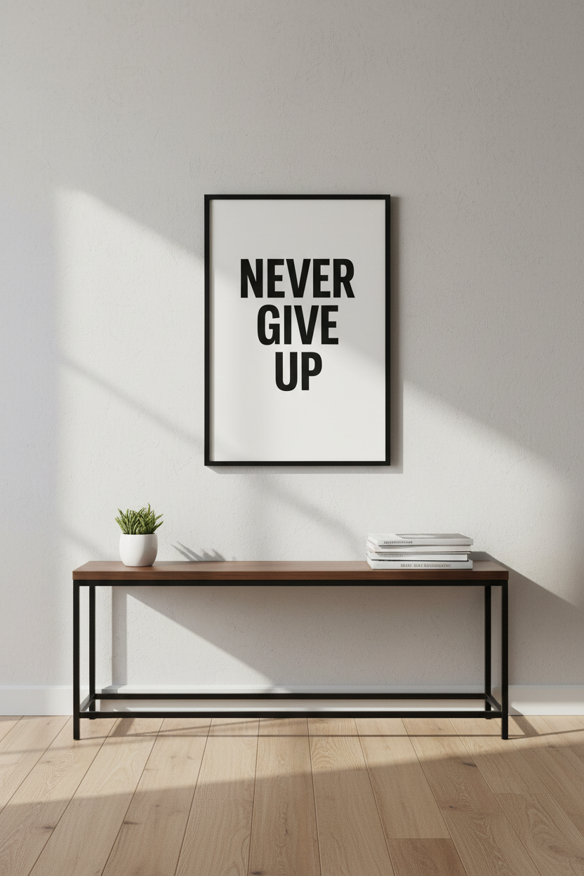 Minimalist Motivational Wall Art Print | Black and White Office Decor | Gym Poster | Inspirational Quote Art | Empowerment Gift