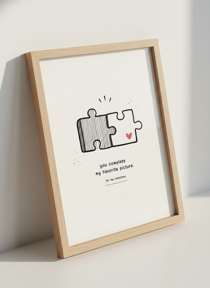 Puzzle Heart Wall Art | Valentine&