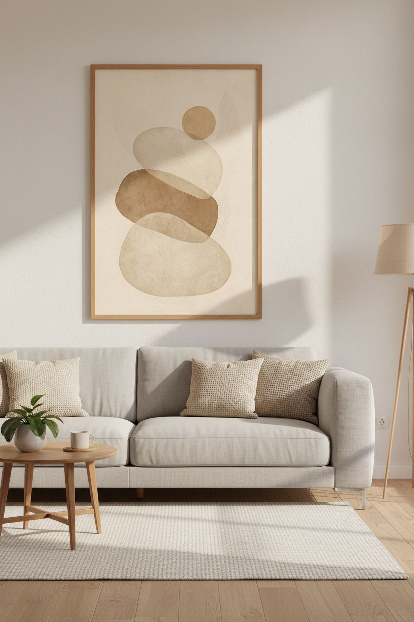 How I Choose an Abstract Art Print for a Living Room (A Designer's Honest Process)