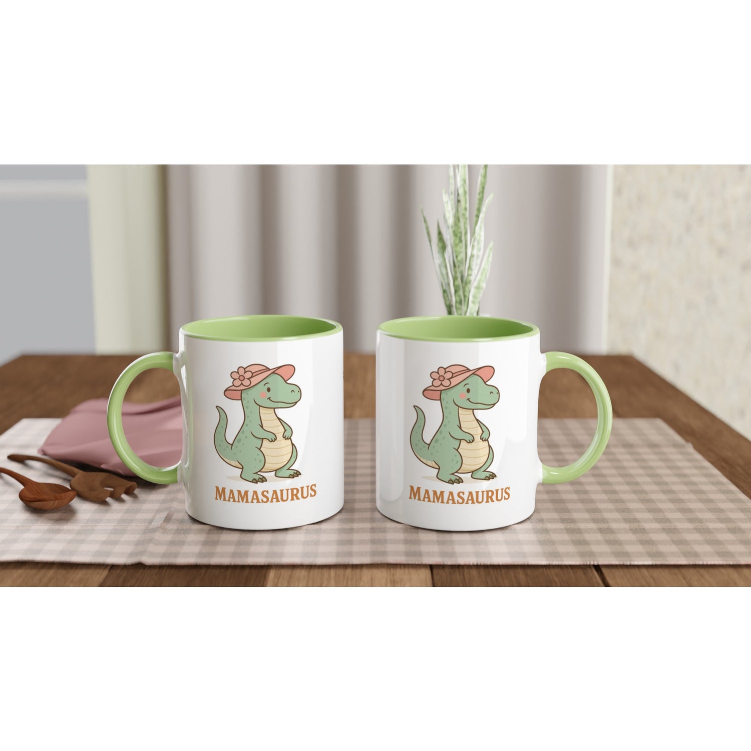 Mamasaurus Mug - Cute Dinosaur Coffee Cup - Perfect Gift for Moms