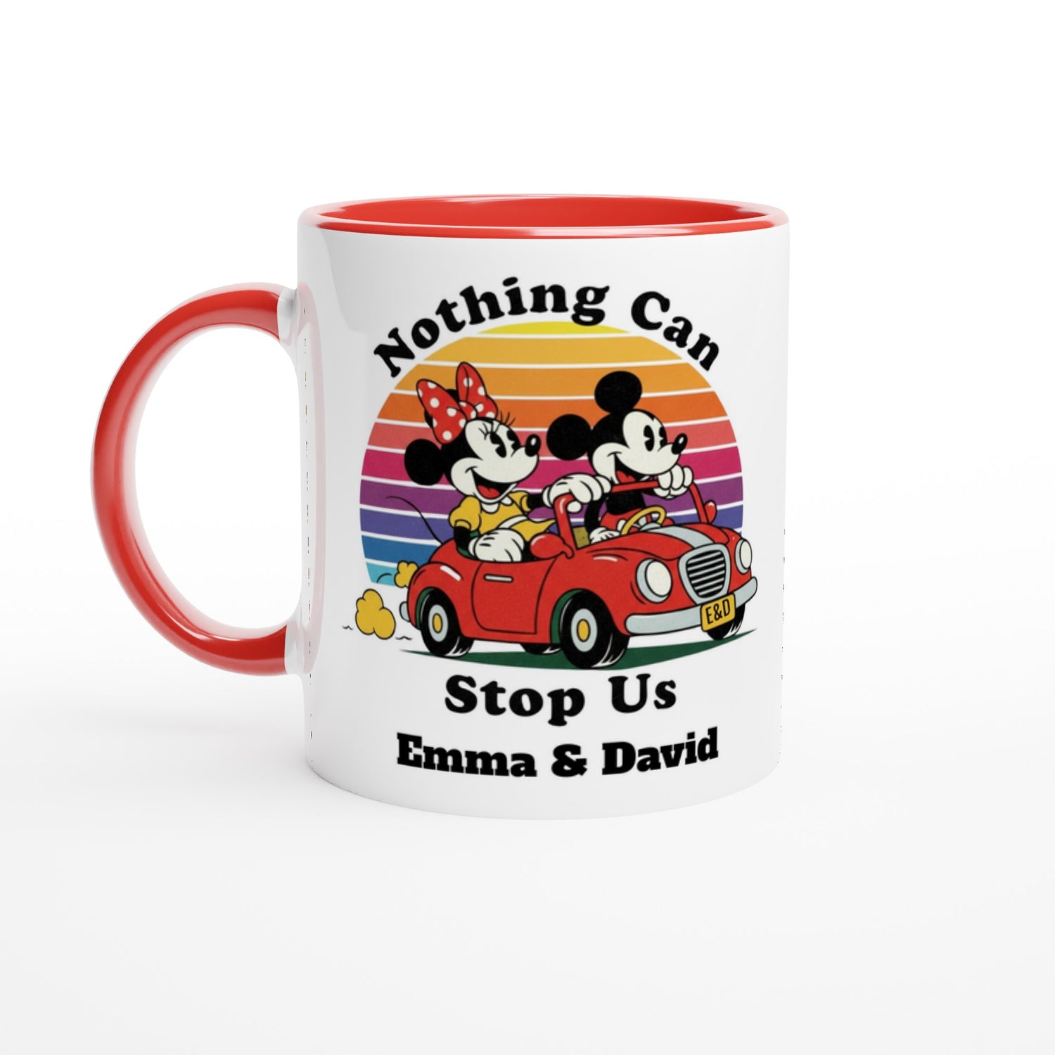 Personalized Disney Mug - Mickey &amp; Minnie Runaway Railway Gift, Magic Kingdom Coffee Mug, Disneyland Keepsake