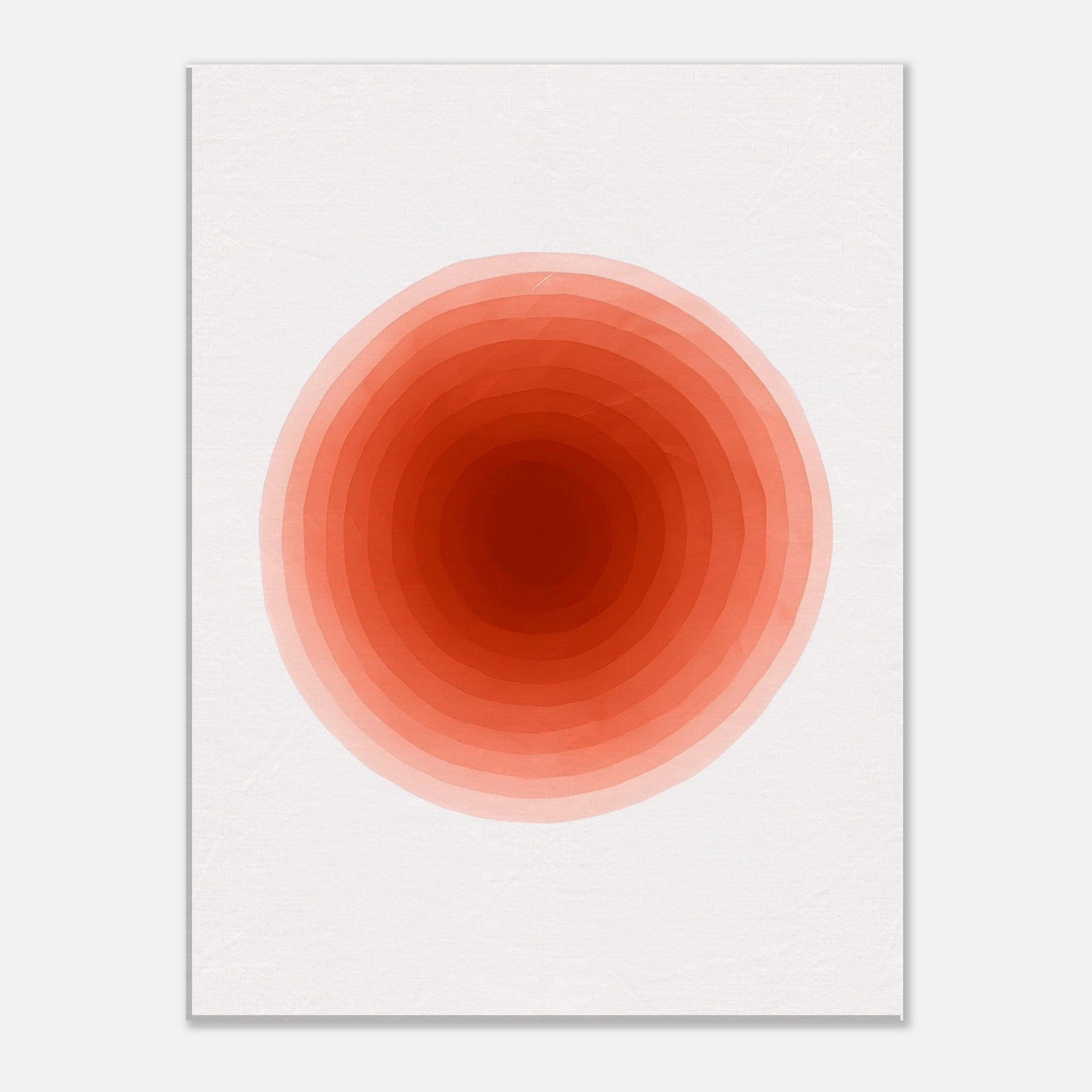 Crimson Pulse – Abstract Red Watercolor Circle Print - Slim Canvas - Wall Art 45x60 cm 18x24″
