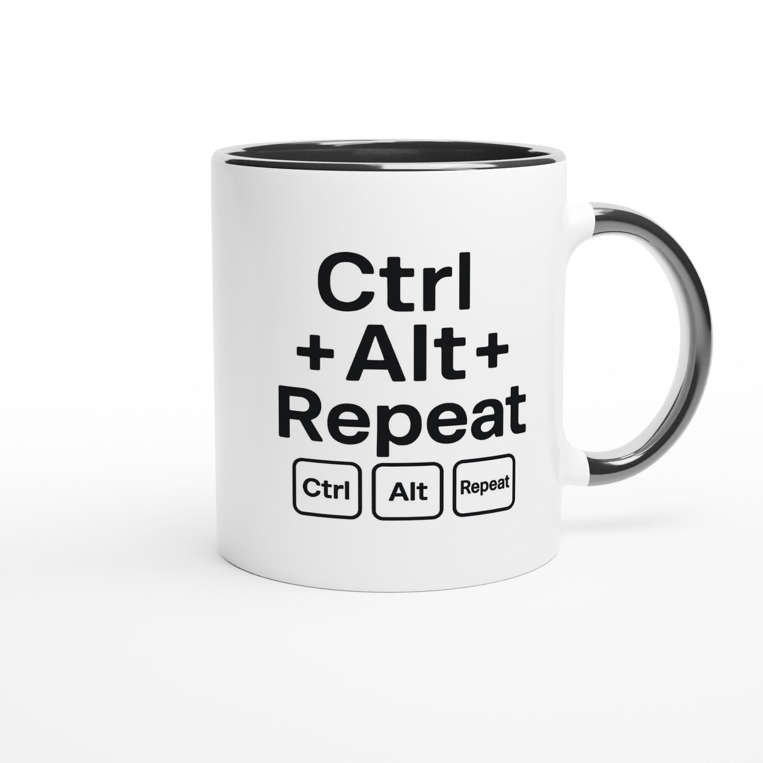 CTRL + ALT + REPEAT Mug - Funny Gift for Tech Lovers - Ceramic Coffee Cup