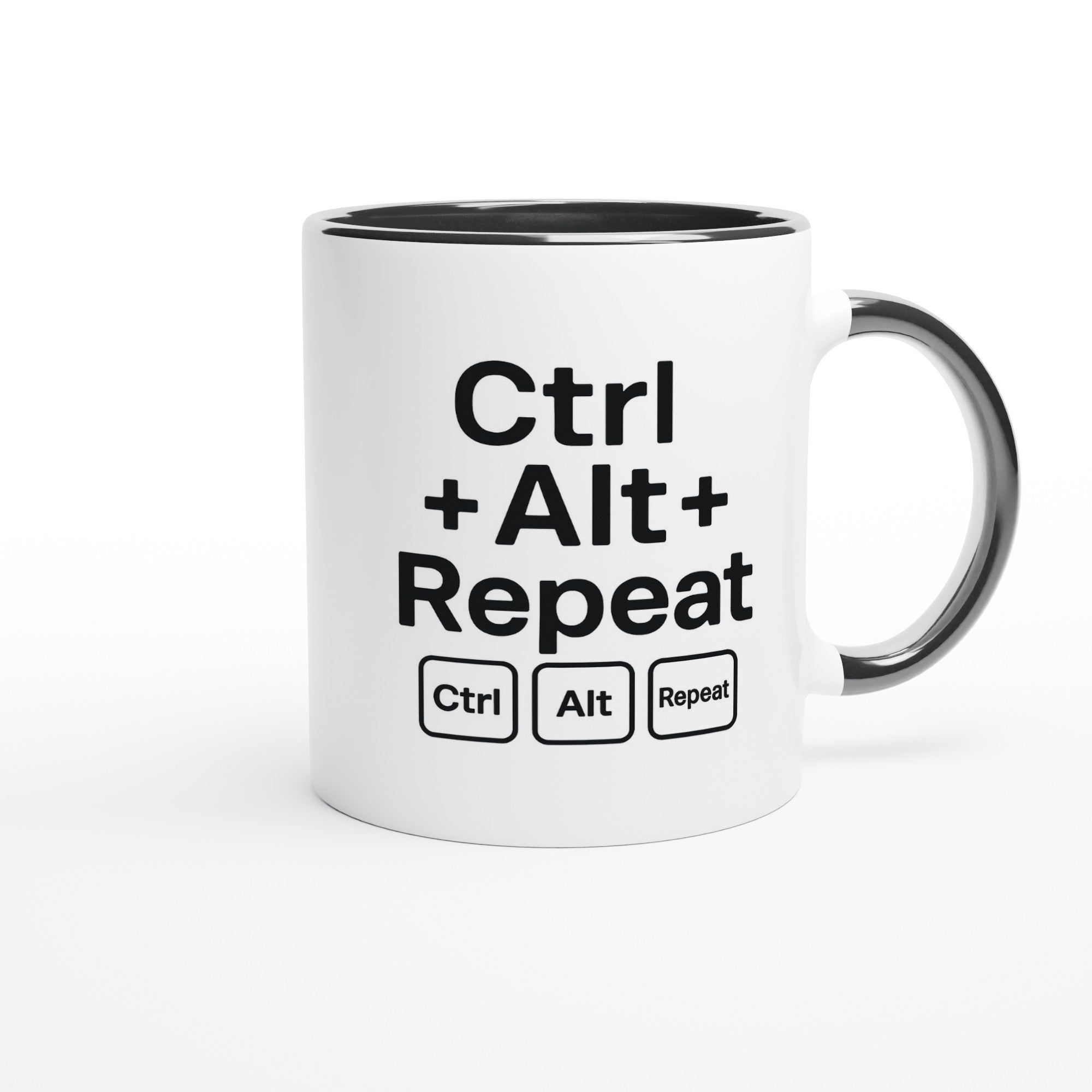 CTRL + ALT + REPEAT Mug - Funny Gift for Tech Lovers - Ceramic Coffee Cup