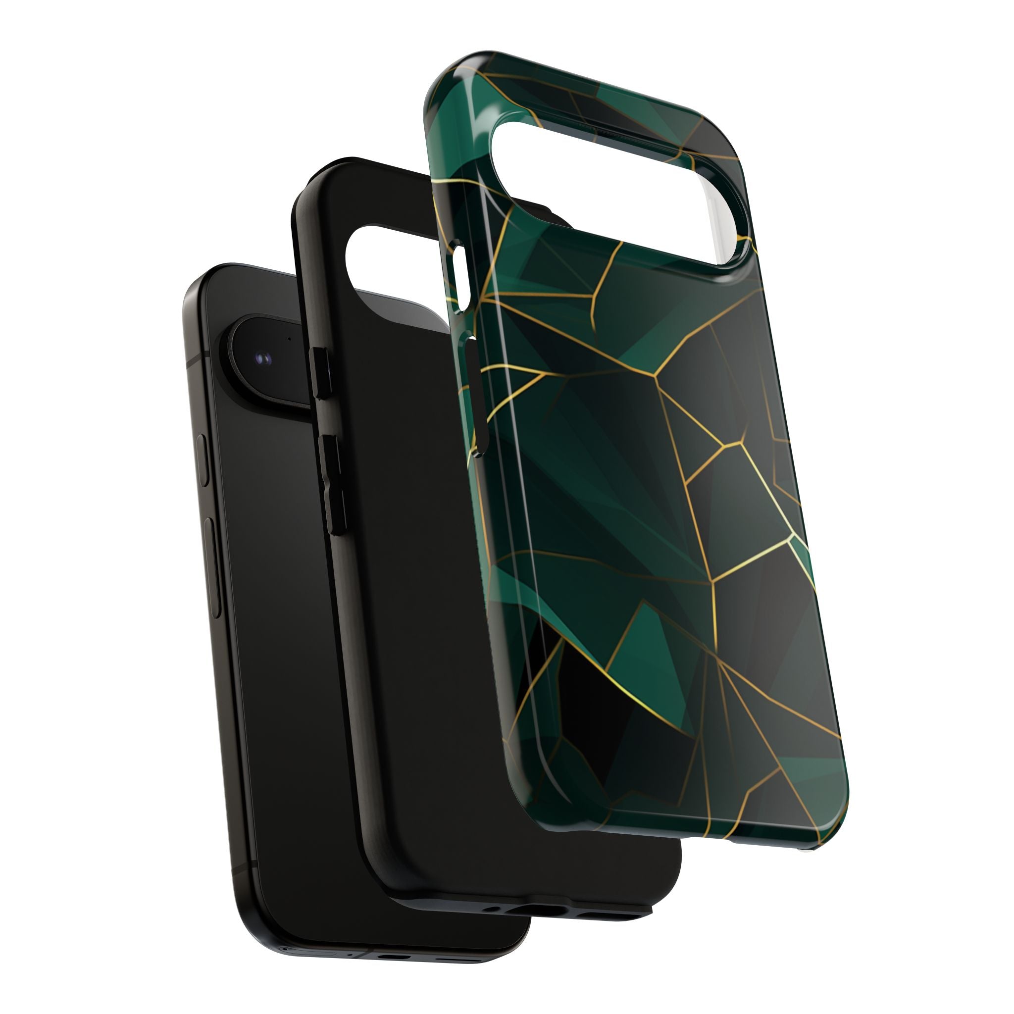 Emerald Veil - Geometric Luxe Phone Case