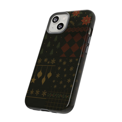 Black Luxury Phone Case for Christmas Festive Season - Tough design