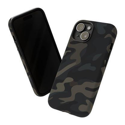 Black Camouflage Phone Case for iPhone, Samsung and Google Pixel