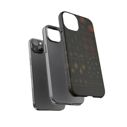 Black Luxury Phone Case for Christmas Festive Season - Tough design