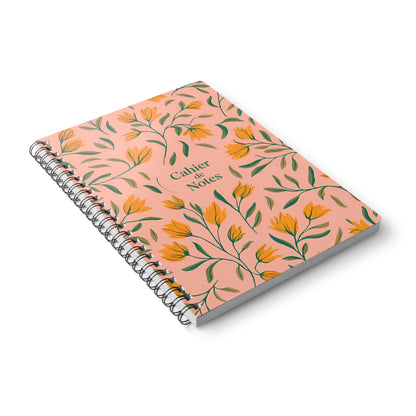 Floral Spiral Notebook | Cahier de Notes | A5 Softcover Journal for Writing, Perfect for Students, Writers, Gifts, Bullet Journaling