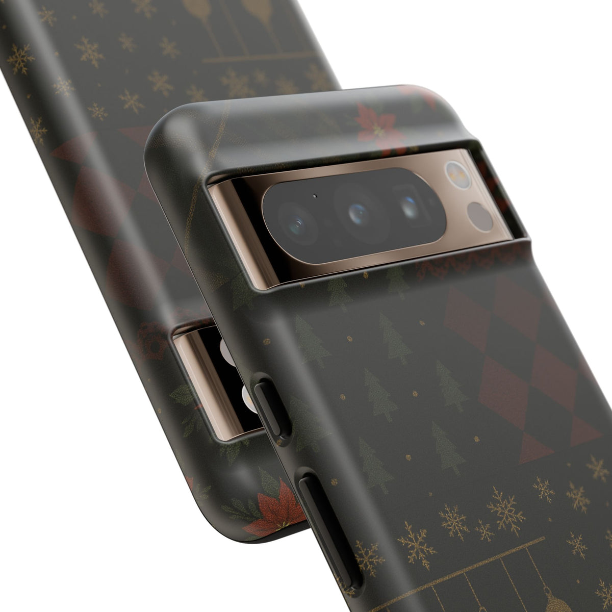 Black Luxury Phone Case for Christmas Festive Season - Tough design