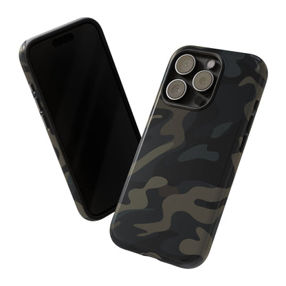 Black Camouflage Phone Case for iPhone, Samsung and Google Pixel