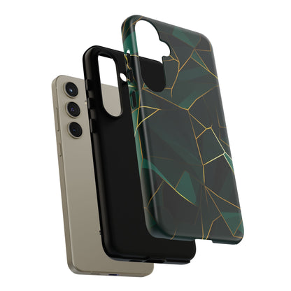 Emerald Veil - Geometric Luxe Phone Case